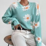 بافت گل بابونه برند shein کد ww0101-01 - تصویر 2