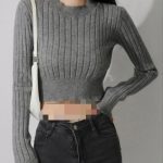 کراپ آستین دار گپ شیار درشت کد ww0301-03 - تصویر 3