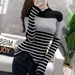 بافت گپ راه راه یقه سانگ کد ww0601-02 - تصویر 2