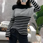 بافت گپ راه راه یقه سانگ کد ww0601-02 - تصویر 3