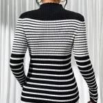 بافت گپ راه راه یقه سانگ کد ww0601-02 - تصویر 4