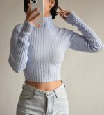 کراپ یقه اسکی برند bershka کد ww0802-02 - تصویر 3