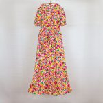 پیراهن بلند گلدار برند shein کد wsht0411-01 - تصویر 3