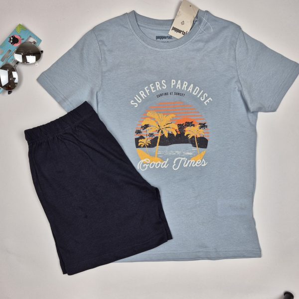 ست پسرانه تیشرت و شلوارک برند پپرتز کد kbtshsh0201-01