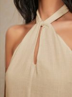 پیراهن کوتاه لینن برند shein کد wsht0415-01 - تصویر 5