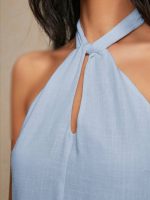 پیراهن کوتاه لینن برند shein کد wsht0415-02 - تصویر 5