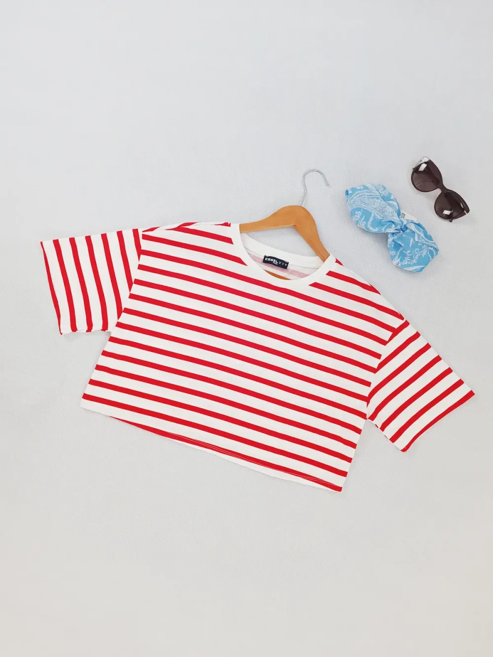 کراپ لش راه راه زنانه برند defacto کد 01-wcsh0701