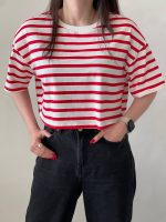 کراپ لش راه راه زنانه برند defacto کد 01-wcsh0701 - تصویر 2