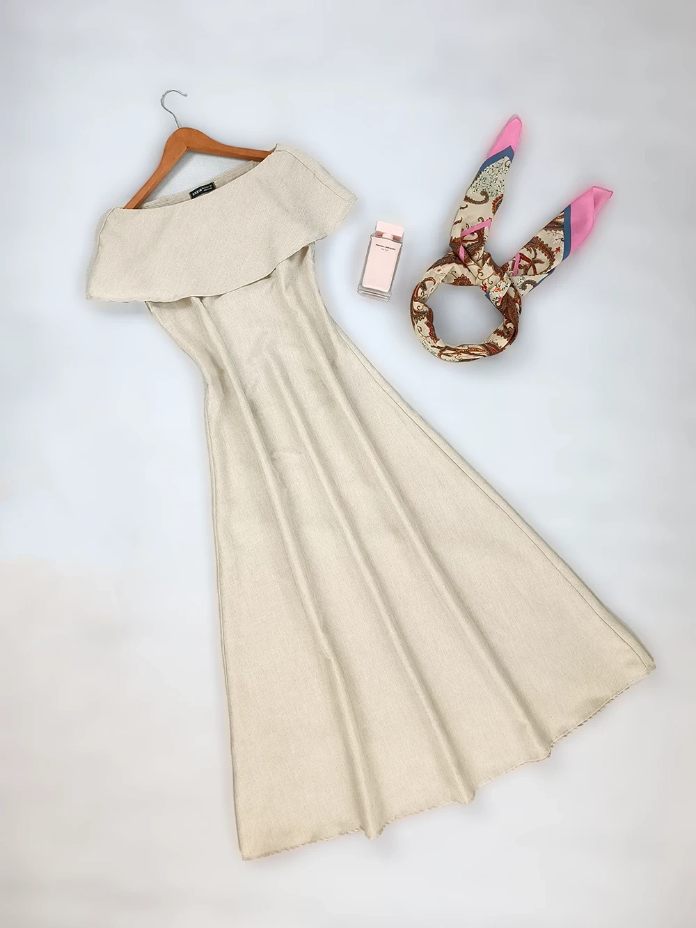 پیراهن بلند یقه قایقی برند shein کد wsht0414-01