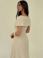 پیراهن بلند یقه قایقی برند shein کد wsht0414-01 - تصویر 3