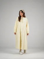 پیراهن بلند لینن کد wsht0801-01 - تصویر 2