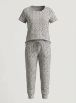 تیشرت شلوارک راحتی زنانه برند H&M کد wtshsh0201-01