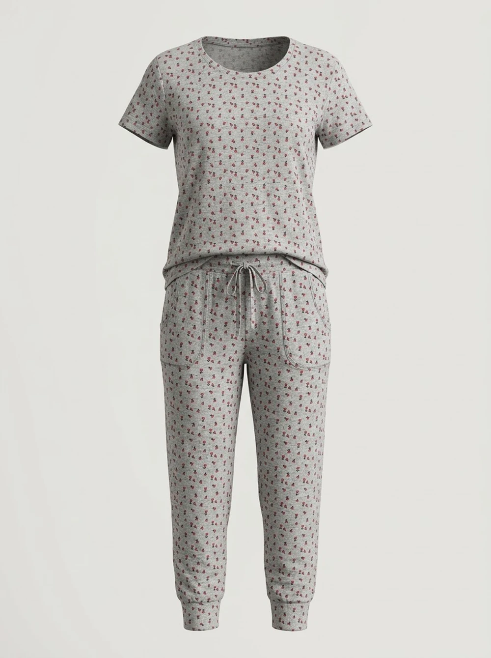 تیشرت شلوارک راحتی زنانه برند H&M کد wtshsh0201-01