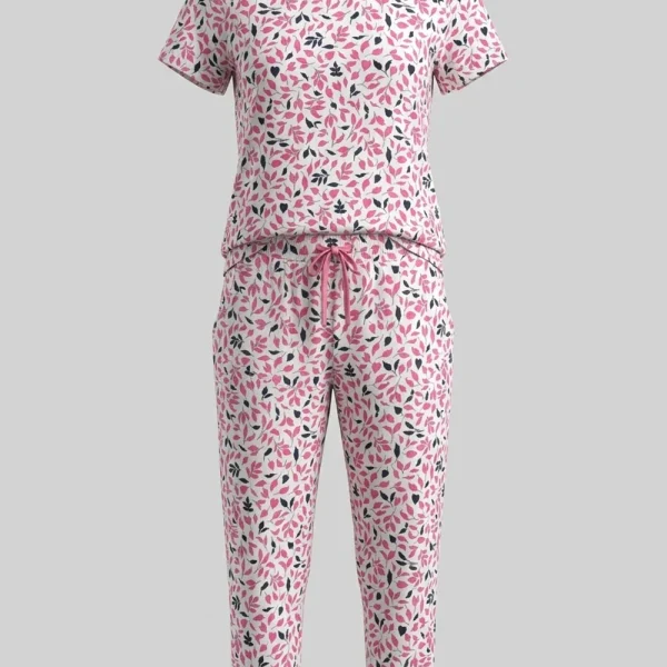تیشرت شلوارک راحتی زنانه برند H&M کد wtshsh0201-02