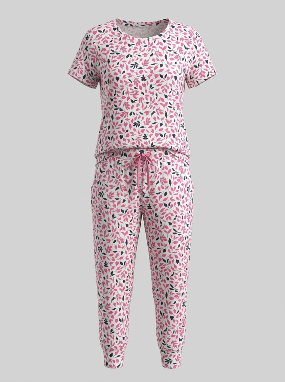 تیشرت شلوارک راحتی زنانه برند H&M کد wtshsh0201-02