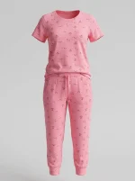 تیشرت شلوارک راحتی زنانه برند H&M کد wtshsh0201-04