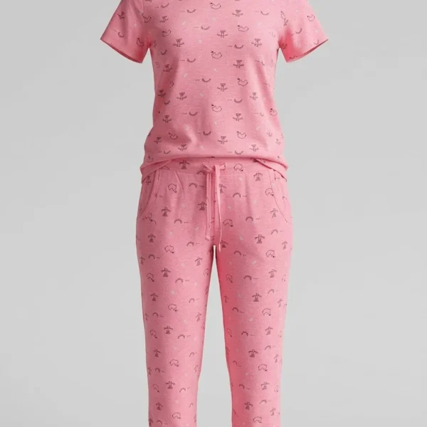 تیشرت شلوارک راحتی زنانه برند H&M کد wtshsh0201-04